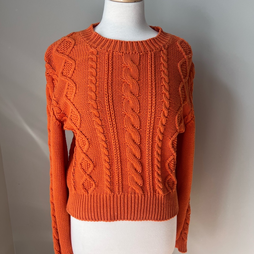 Stefanel Orange Knit Sweater
